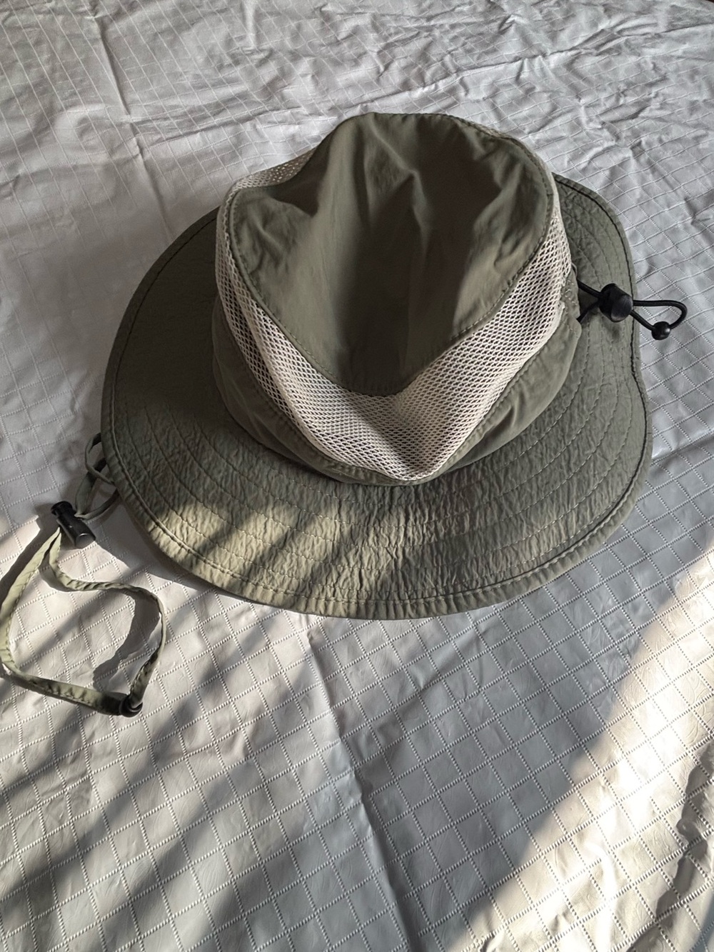 PANAMA JACK Men’s Green Polyester & Nylon Sun Shade Boonie Bush Hat Sz S/M